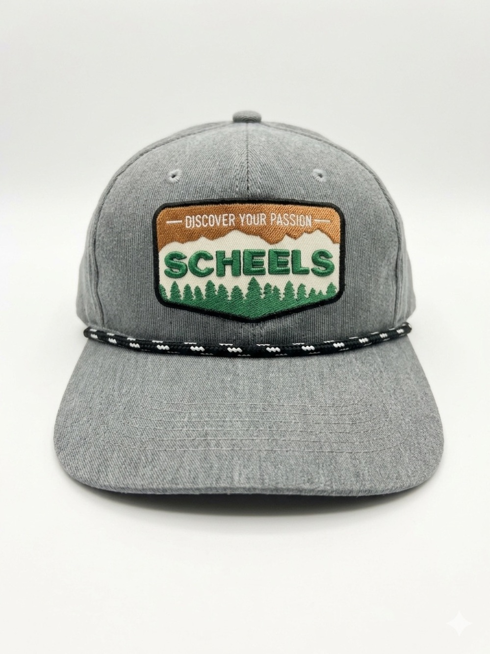 Scheels Discover Your Passion Rope Accent Trucker Hat Cap One Size OS Snapback